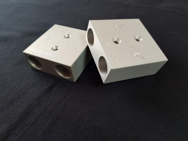 Lathe tool measuring block for woodturning tools